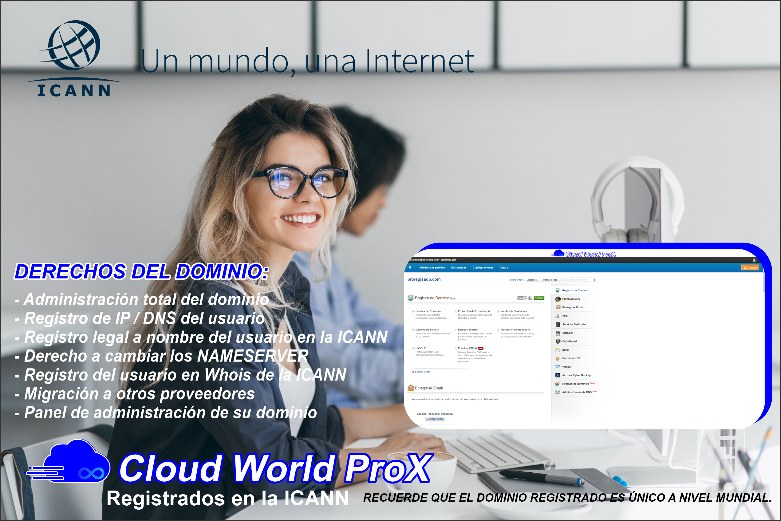 Panel de Domain CWP Business Server